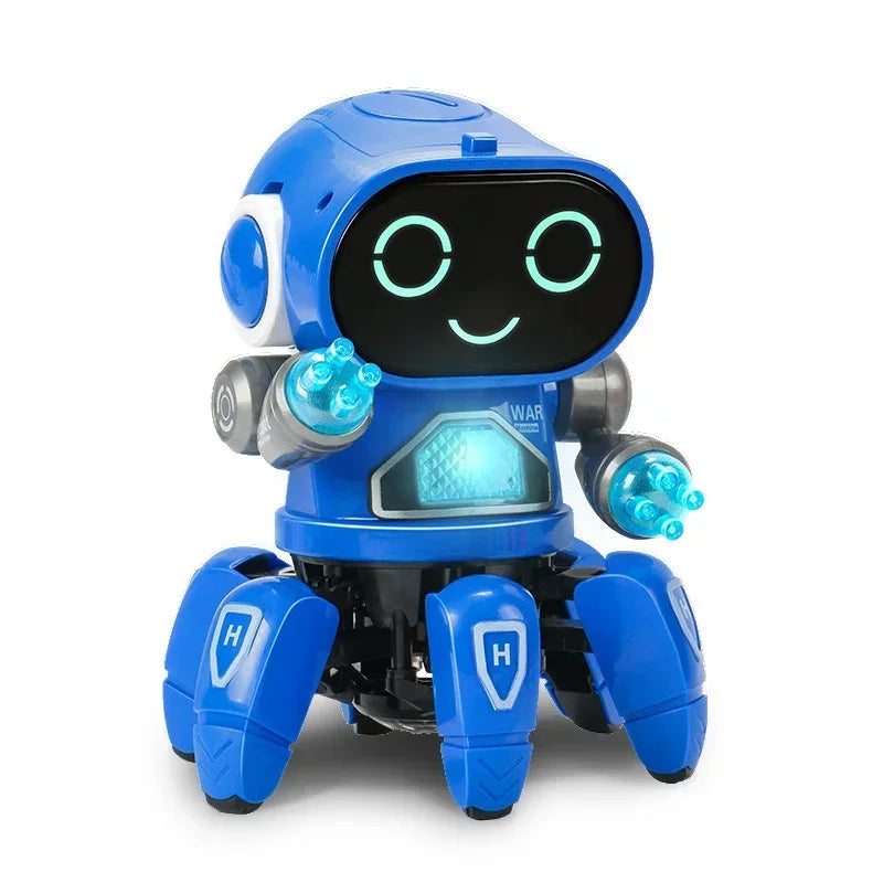 smile_blue Dancing Spin Robot™ - Lichtjes en Dansjes - Speelgoedrobot Klauw Blauw | Educatief Speelgoed - Afbeelding 1
