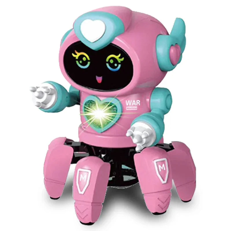 smile_pink Dancing Spin Robot™ - Lichtjes en Dansjes - Speelgoedrobot Klauw Roze | Educatief Speelgoed - Afbeelding 1