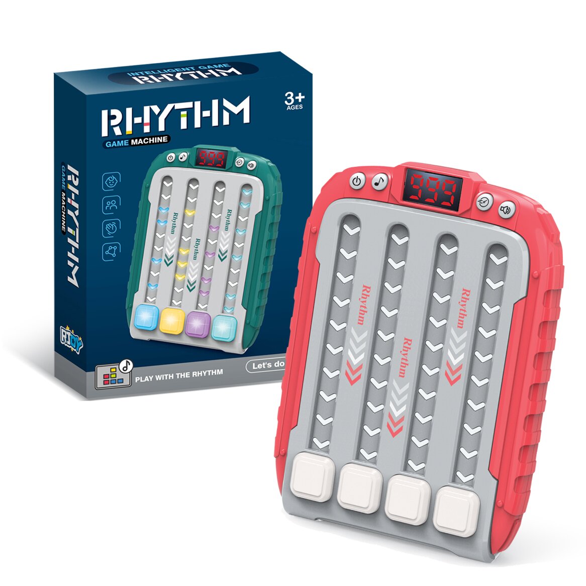 uWhmS4e37e95f079a4c3bb5ff071c5f5bc9e9h Rhythm™ - Vermindert stress, verbetert reactievermogen - Snelheidsspel Rood | Educatief Speelgoed - Afbeelding 1