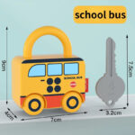 Puzzle Locks™ – Speel&Leer– Montessori Speelgoed Schoolbus | Educatief Speelgoed
