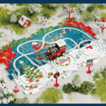 DIY Xmas Train Track™ - Bouw je eigen kerstwonderland - Kerst Trein puzzel 13 stukken | Educatief Speelgoed