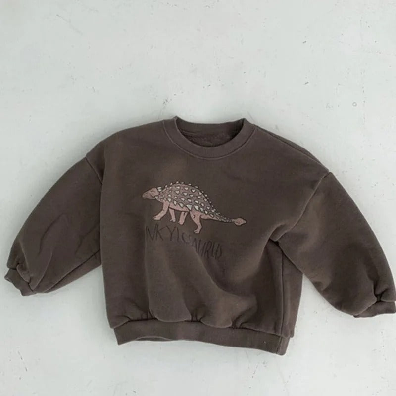 variant-image-2_a6bc4ce5-f92c-40bb-9da5-c93891622ab1 Mini Fashion™ - Leuke Dinosaurus Print - Dino Sweater Bruin / 130 (6 jaar) | Educatief Speelgoed - Afbeelding 1