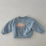 Mini Fashion™ - Leuke Dinosaurus Print - Dino Sweater Licht Blauw / 120 (5 jaar) | Educatief Speelgoed
