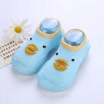 Mini Fashion™ - Slip Vaste Zool - Schoen Sokken Licht Blauw / 22/23 (18-24 maanden) | Educatief Speelgoed