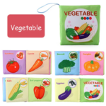 Soft Tail Book™ – Zachte Staartpret – Sensorisch Dieren Babyboekje Groenten | Educatief Speelgoed