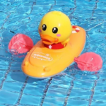 Little Duck Swim™ – Spetterpret Badvriendje – Roeiende badeend Geel | Educatief Speelgoed