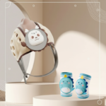 MiniShield– Licht&Ademend– Hoofdbeschermer voor Kinderen Draak / Lichtblauw + 2x kniestukken | Educatief Speelgoed