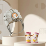 MiniShield– Licht&Ademend– Hoofdbeschermer voor Kinderen Leeuw / Pink + 2x kniestukken | Educatief Speelgoed