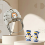 MiniShield– Licht&Ademend– Hoofdbeschermer voor Kinderen Leeuw / Donkerblauw + 2x kniestukken | Educatief Speelgoed