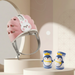 MiniShield– Licht&Ademend– Hoofdbeschermer voor Kinderen Leeuw + 2x kniestukken | Educatief Speelgoed