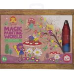 Magisch schilderij: Tuin met feeën (met waterpen) -