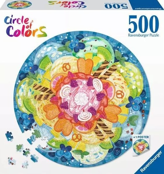 Circle of Colors: Ice Cream (500) - Ravensburger Legpuzzel Circle of Colors: Ice Cream (500) - Ravensburger Legpuzzel - Afbeelding 1