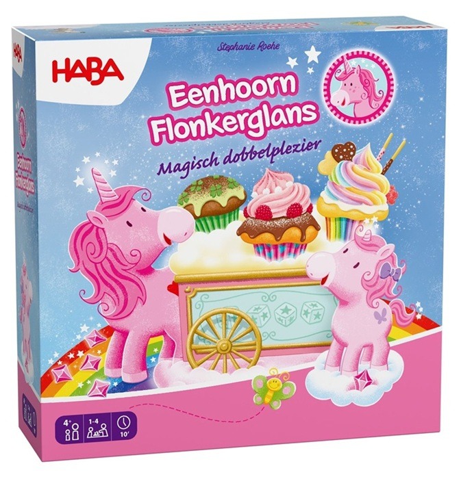 Eenhoorn Flonkerglans - Magisch dobbelplezier - HABA Dobbelspel Eenhoorn Flonkerglans - Magisch dobbelplezier - HABA Dobbelspel - Afbeelding 1