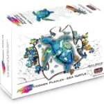 Houten puzzel Zeeschildpad (125) - Rainbow Wooden Puzzles  Legpuzzel