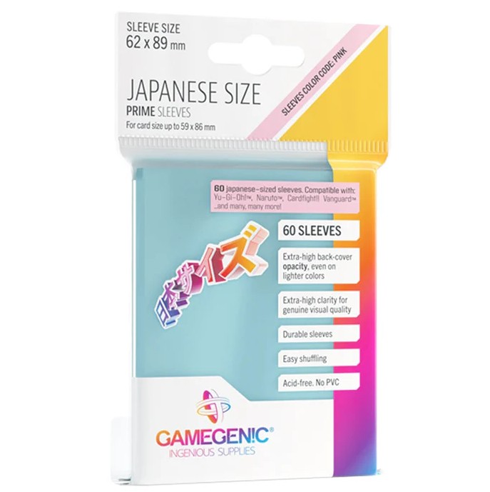 Japanese Size Card Game Sleeves PRIME (62x89mm) clear (60) - Gamegenic Japanese Size Card Game Sleeves PRIME (62x89mm) clear (60) - Gamegenic - Afbeelding 1