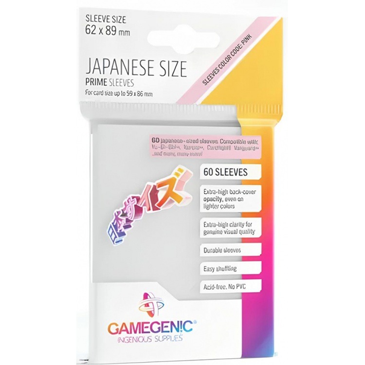 Japanese Size Card Game Sleeves WHITE (62x89mm) (60) - Gamegenic Japanese Size Card Game Sleeves WHITE (62x89mm) (60) - Gamegenic - Afbeelding 1
